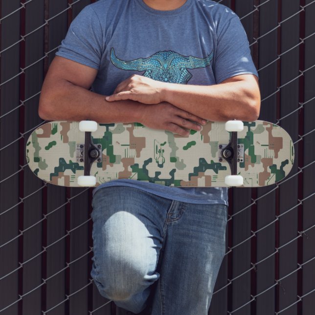 Earth Pixel Woodland  Skateboard (Outdoor 3)