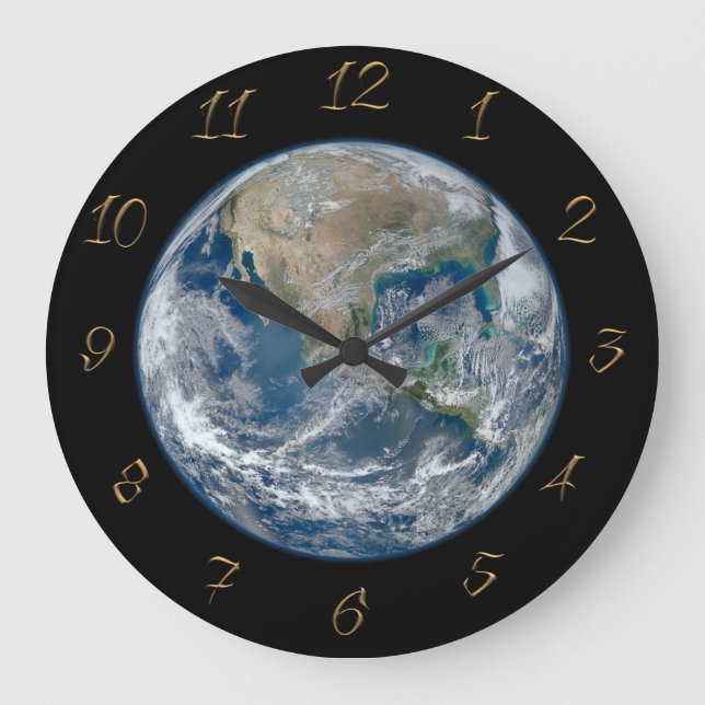 Earth planet large clock (Front)