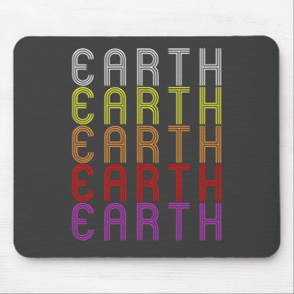 Earth Planet Retro Vintage Astronomy T-Shirt Mouse Mat