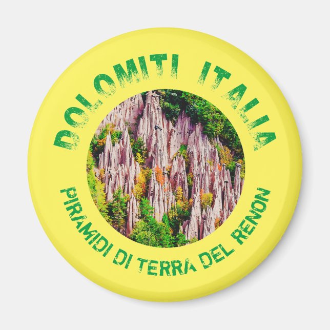 Earth pyramids of South Tyrol, Italy. Magnet (Front)