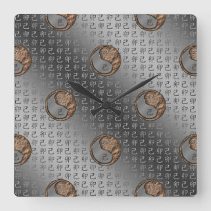 Earth Rabbit Square Wall Clock