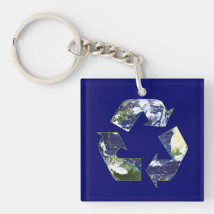 Earth - Recycling Key Ring