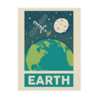 Earth Retro Galaxy Satellite