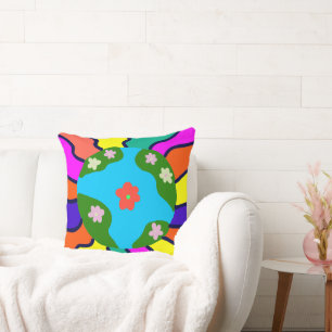 Earth Retro Vibes Art Cushion