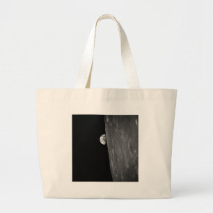 "Earth-Rise," First Photo of this from Space Large Tote Bag