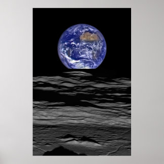 Earth Rise from the Moon Poster