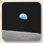 Earth Rising Above The Lunar Horizon. Coaster<br><div class="desc">December 24, 1968 - The rising Earth is about five degrees above the lunar horizon in this telephoto view taken from the Apollo 8 spacecraft near 110 degrees east longitude. The horizon, about 570 kilometres (350 statute miles) from the spacecraft, is near the eastern limb of the moon as viewed...</div>