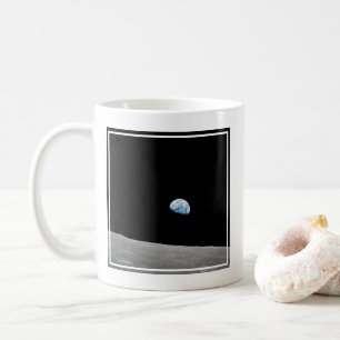 Earth Rising Above The Lunar Horizon. Coffee Mug