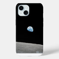 Earth Rising Above The Lunar Horizon.
