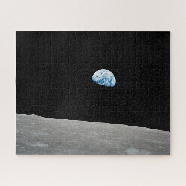 Earth Rising Above The Lunar Horizon. Jigsaw Puzzle (Horizontal)