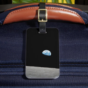 Earth Rising Above The Lunar Horizon. Luggage Tag