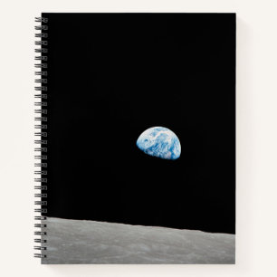 Earth Rising Above The Lunar Horizon. Notebook
