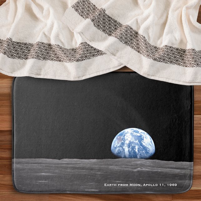 Earth Rising Over Moon, Apollo 11, 1969 Bath Mat (Creator Uploaded)
