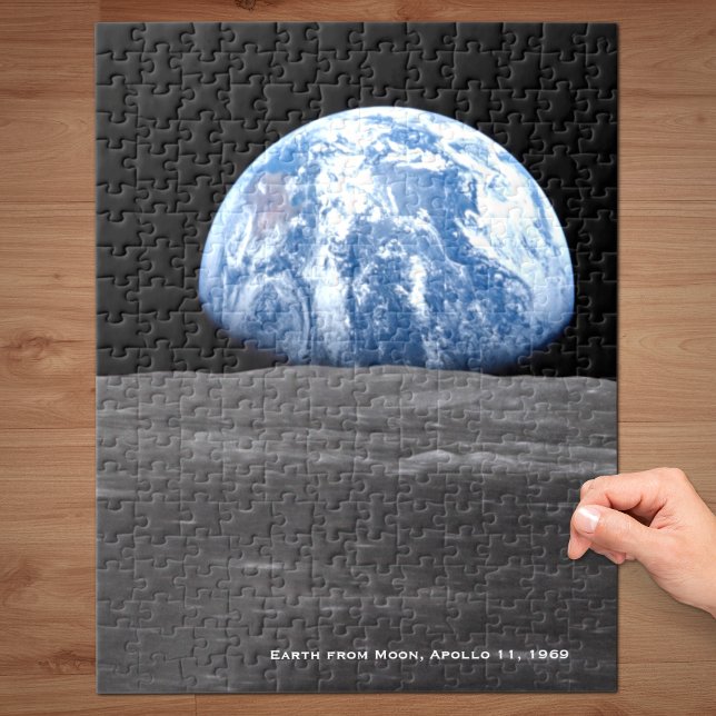 Earth Rising Over Moon, Apollo 11, 1969 Jigsaw Puzzle (Creator Uploaded)