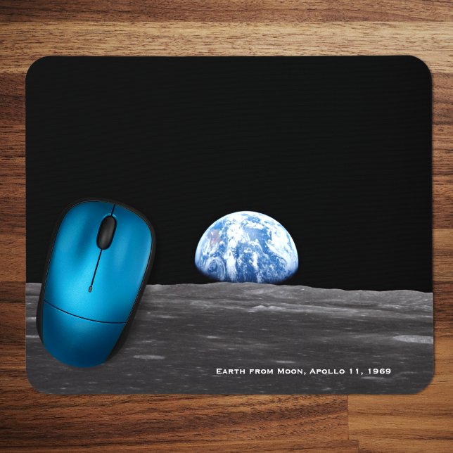 Earth Rising Over Moon, Apollo 11, 1969 Mouse Mat (Creator Uploaded)