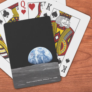 Earth Rising Over Moon, Apollo 11, 1969 Playing Cards