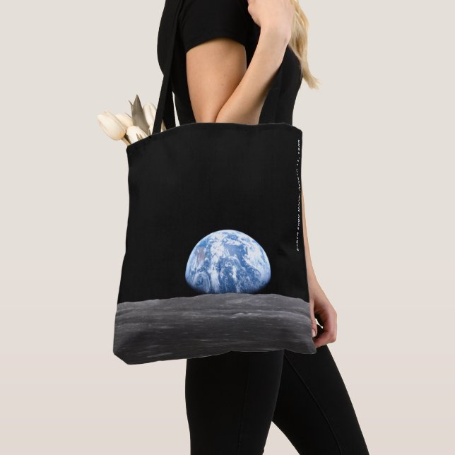 Earth Rising Over Moon, Apollo 11, 1969 Tote Bag (Close Up)