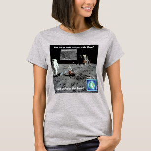 Earth Rock on Moon T-shirt for women