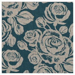 Earth Rose Teal Fabric