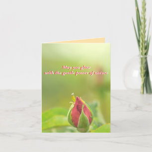 Earth’s Glow and Healing Japanese Flowers/EarthDay Holiday Card