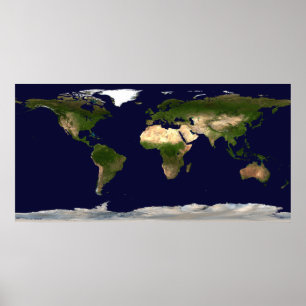 Earth Satellite Image Poster