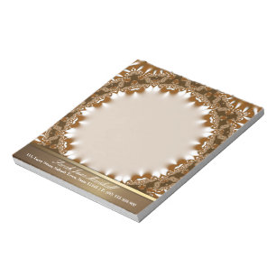 Earth Satin Lace Circle Personalise-it Notepad