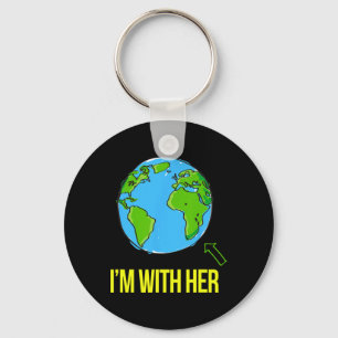 Earth Science Earth Day March I’m With Her Climate Key Ring