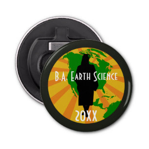 Earth Science Graduate Badge (Female) Bottle Opener