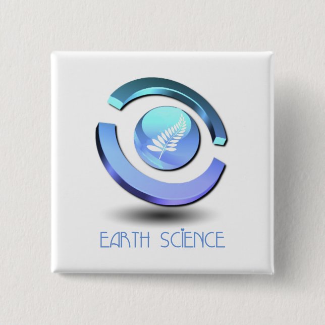 Earth Science Square Pin (Front)