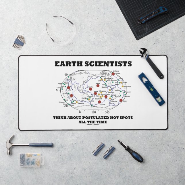 Earth Scientists Think About Postulated Hot Spots Desk Mat (Workstation)