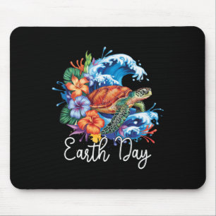 Earth Sea Turtle Art Earth Day 2025 Restore Save T Mouse Mat