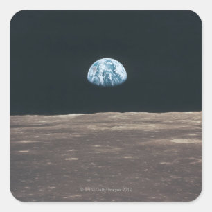 Earth Seen from the Moon Square Sticker