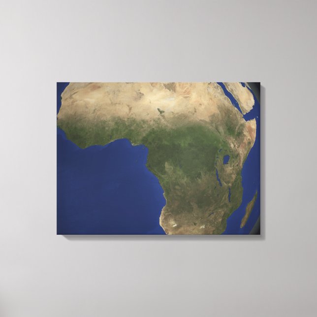 Earth showing landcover over Africa Canvas Print (Front)