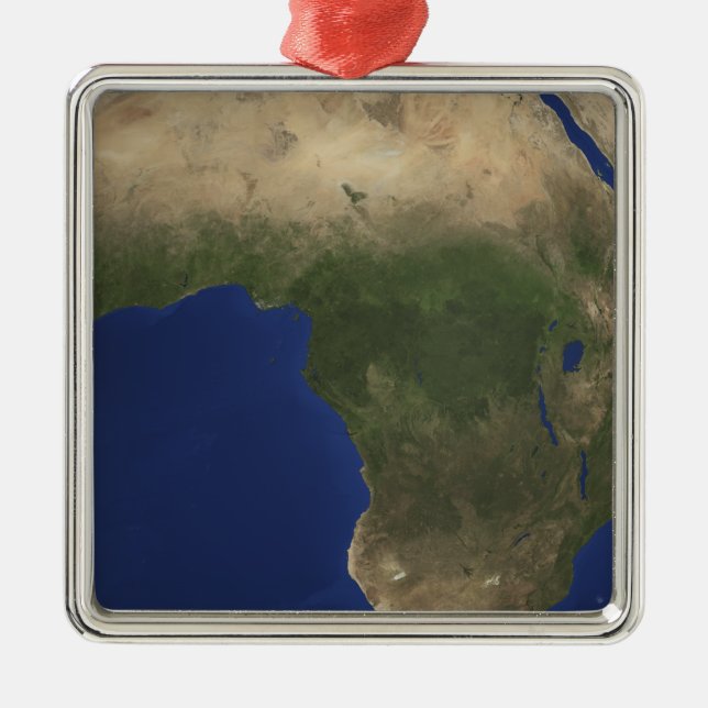 Earth showing landcover over Africa Metal Tree Decoration (Front)