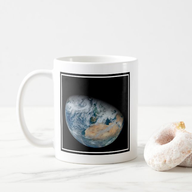 Earth Showing North Africa And Southwestern Europe Coffee Mug (With Donut)