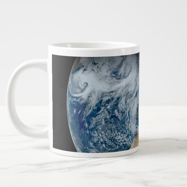 Earth Showing North Africa And Southwestern Europe Large Coffee Mug (Left)