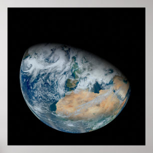 Earth Showing North Africa And Southwestern Europe Poster