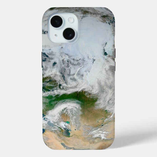 Earth Showing The Arctic, Europe And Asia. Case-Mate iPhone Case (Back)