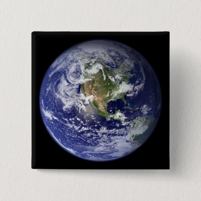 Earth showing the western hemisphere 15 cm square badge (Front)