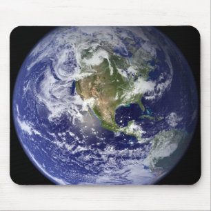 Earth showing the western hemisphere mouse mat