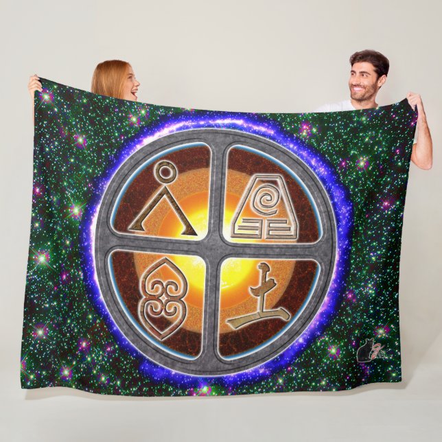 Earth Signs Fleece Blanket (In Situ)