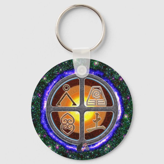 Earth Signs Key Ring (Front)