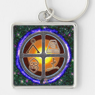 Earth Signs Key Ring