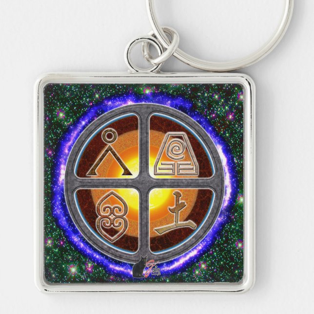 Earth Signs Key Ring (Front)