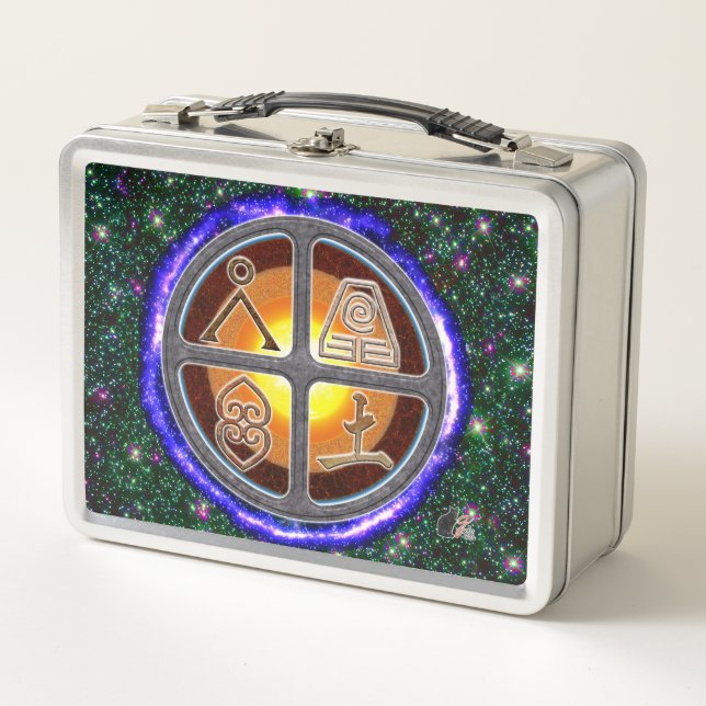 Earth Signs Metal Lunch Box (Front)