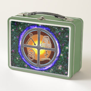 Earth Signs Metal Lunch Box