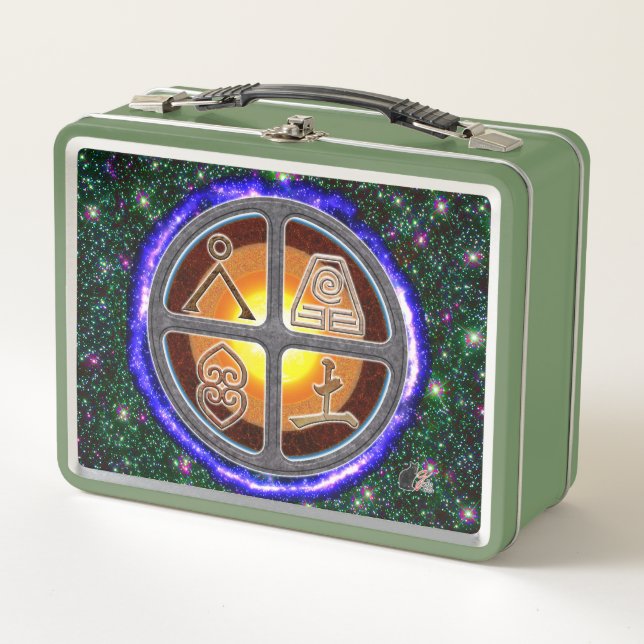 Earth Signs Metal Lunch Box (Front)