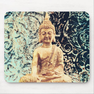 Earth Sitting Buddha Elegant Zen Enlightenment Mouse Mat