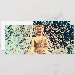 Earth Sitting Buddha Elegant Zen Gift Certificate Invitation