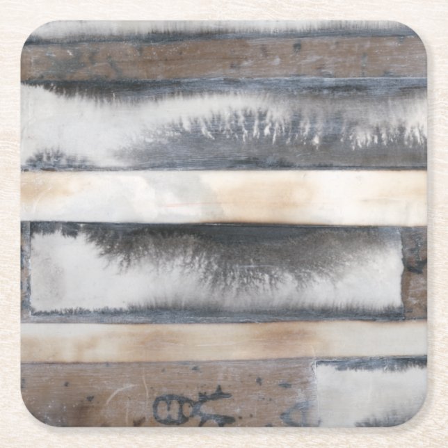 Earth & Smoke I Square Paper Coaster (Front)